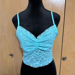Victoria’s Secret - size large - Tiffany blue lace bralette